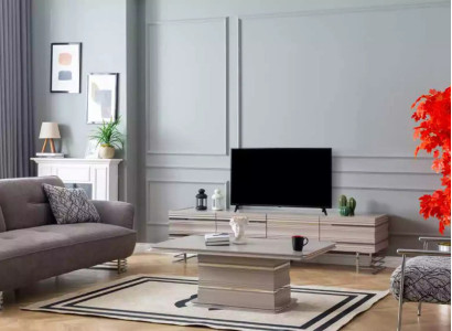 Wall unit TV stand coffee table set living furniture practical living room